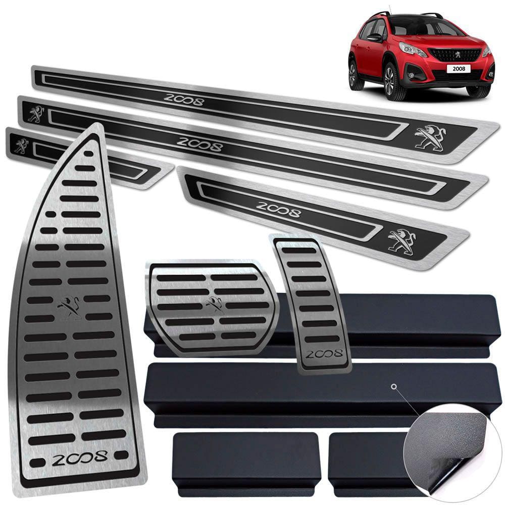 Descanso Pedaleira Soleira Peugeot 2008 2020 2021 Preto