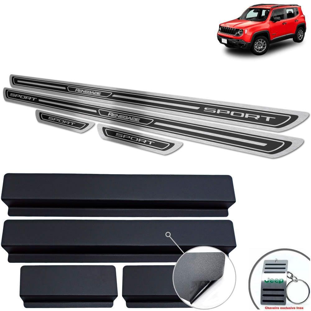 Soleira Jeep Renegade Sport Preto Alto Relevo