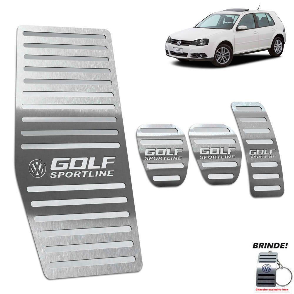 Descanso + Pedaleira Manual Golf Sportline Até 2014 Prata