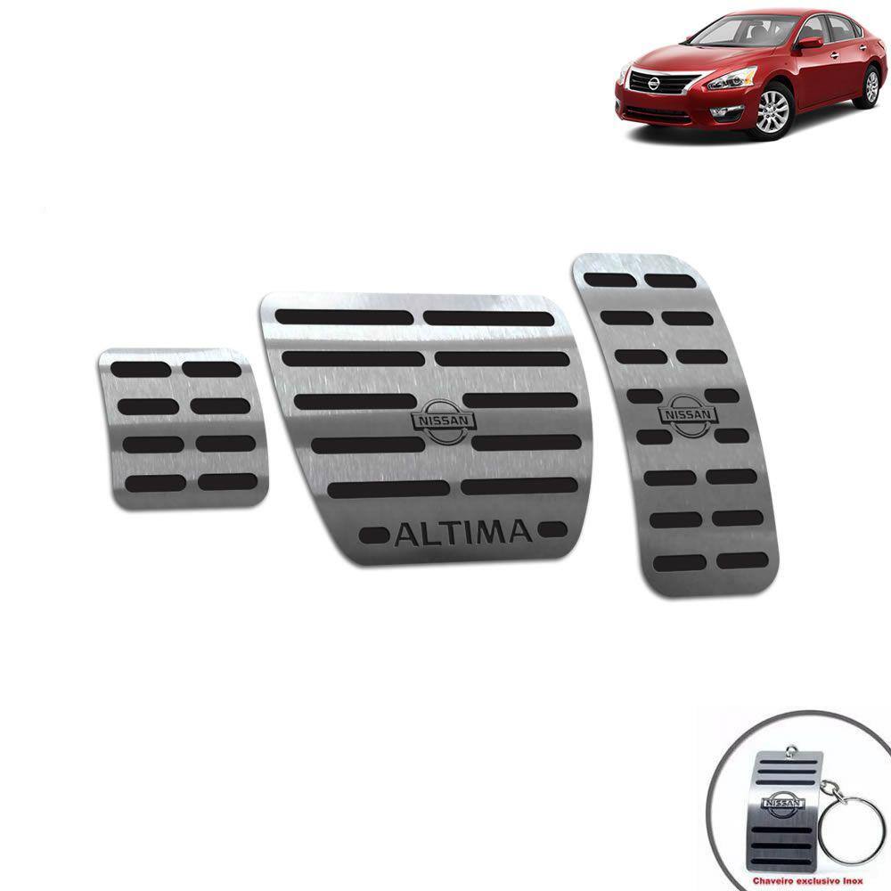 Pedaleira Automático Aço Inox Nissan Altima 2014 Preto