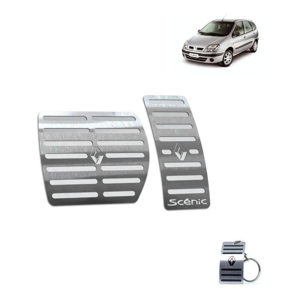 Pedaleira Automático Renault Scenic 2001 a 2011 Prata