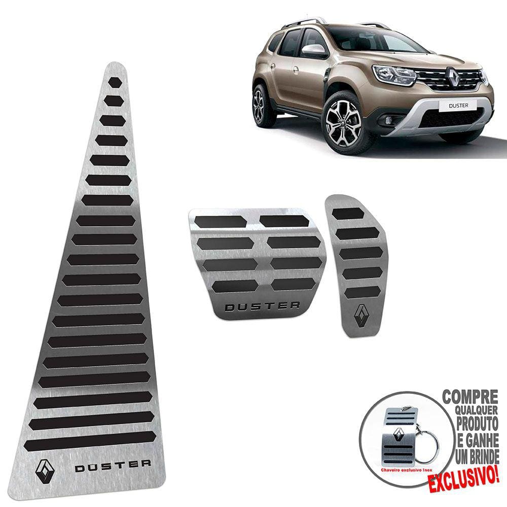Descanso + Pedaleira Automático Renault Duster 2021 Preto