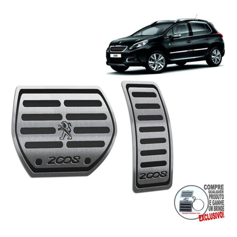 Pedaleira Automático Peugeot 2008 Griffe 2019 2020 Preto