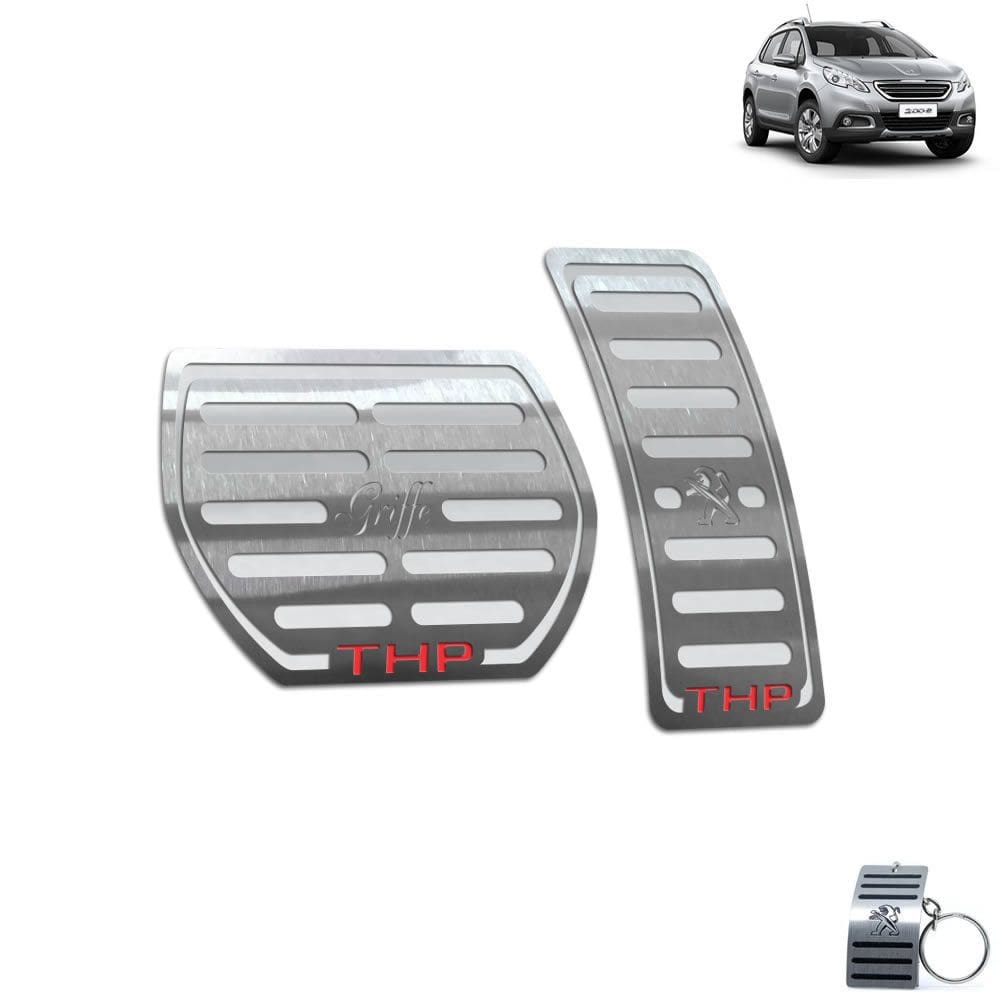 Pedaleira Peugeot 2008 Griffe Thp 2016 A 2019 Prata