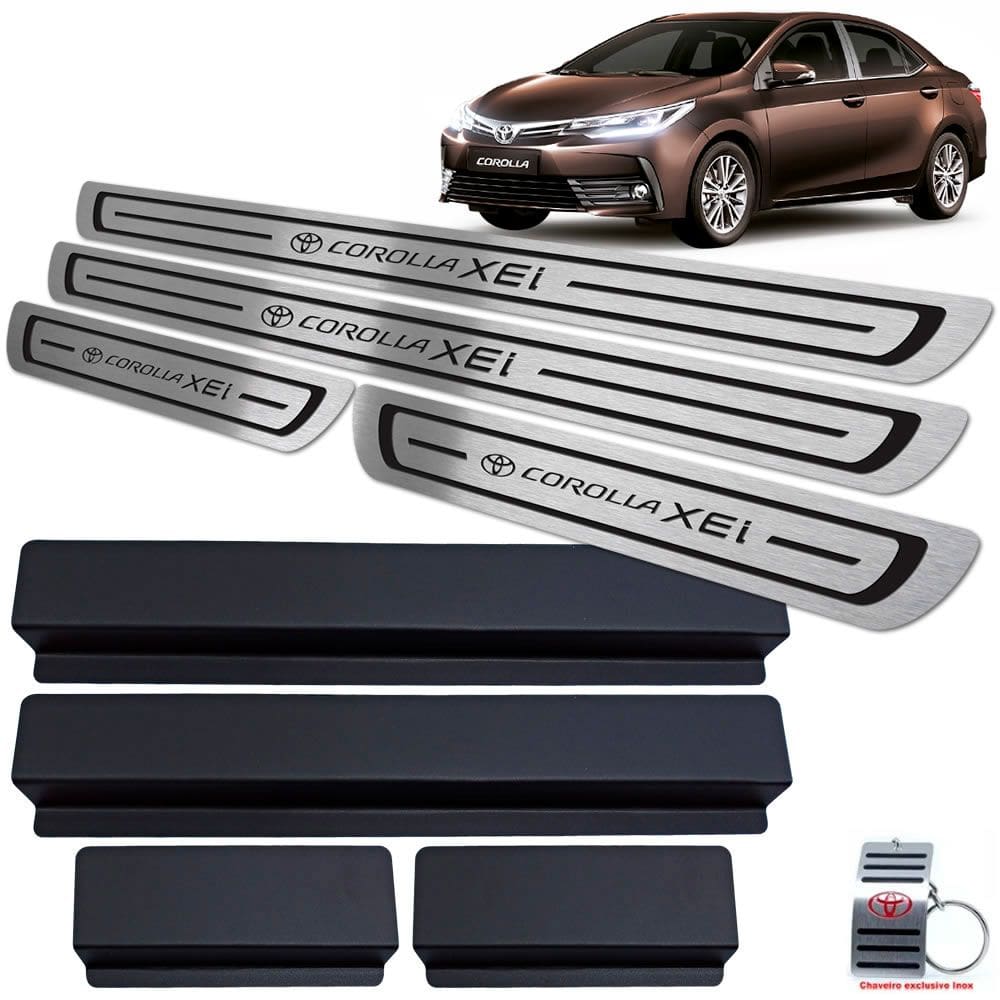 Soleiras Toyota Corolla Xei 2014/2019 Preto Baixo Relevo