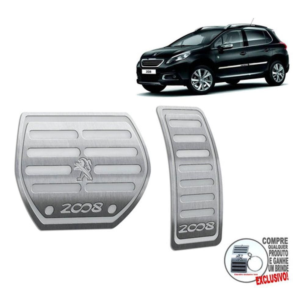 Pedaleira Automático Peugeot 2008 Griffe 2019 2020 Prata