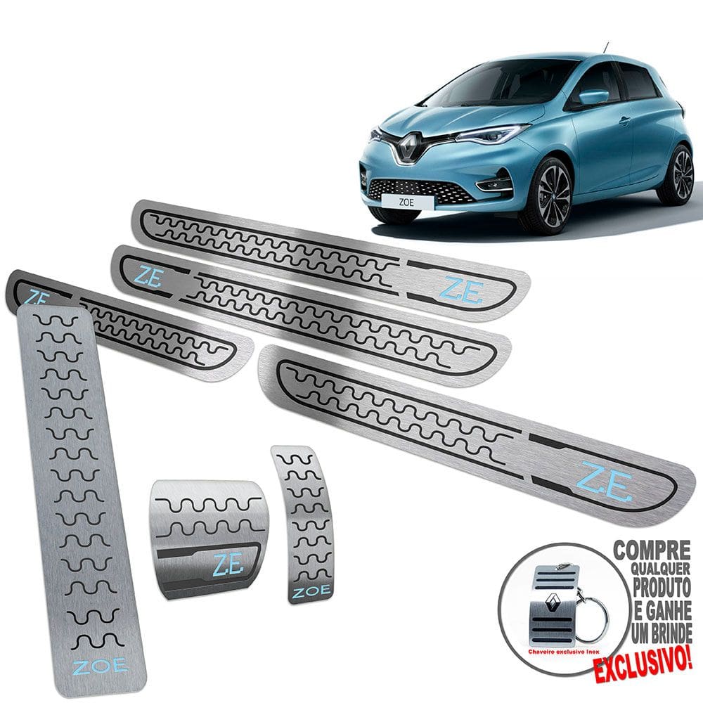 Pedaleira Automático Soleira Descanso Renault Zoe Preto