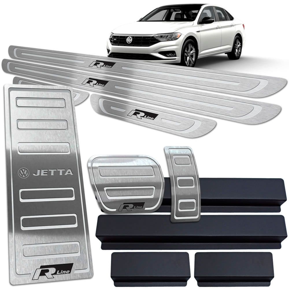 Descanso Pedaleira Soleira Jetta R-line 250 TSI 18 19 Prata
