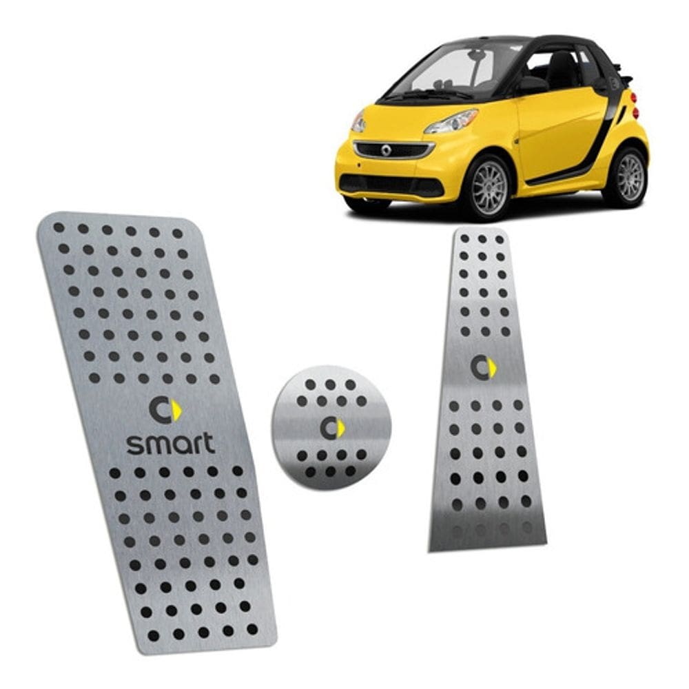 Pedaleira  + Descanso Smart Fortwo 2009 Até 2019 Preto
