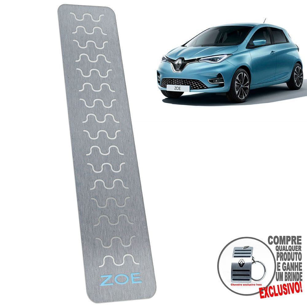 Descanso De Pé Aço Inox Renault Zoe Prata