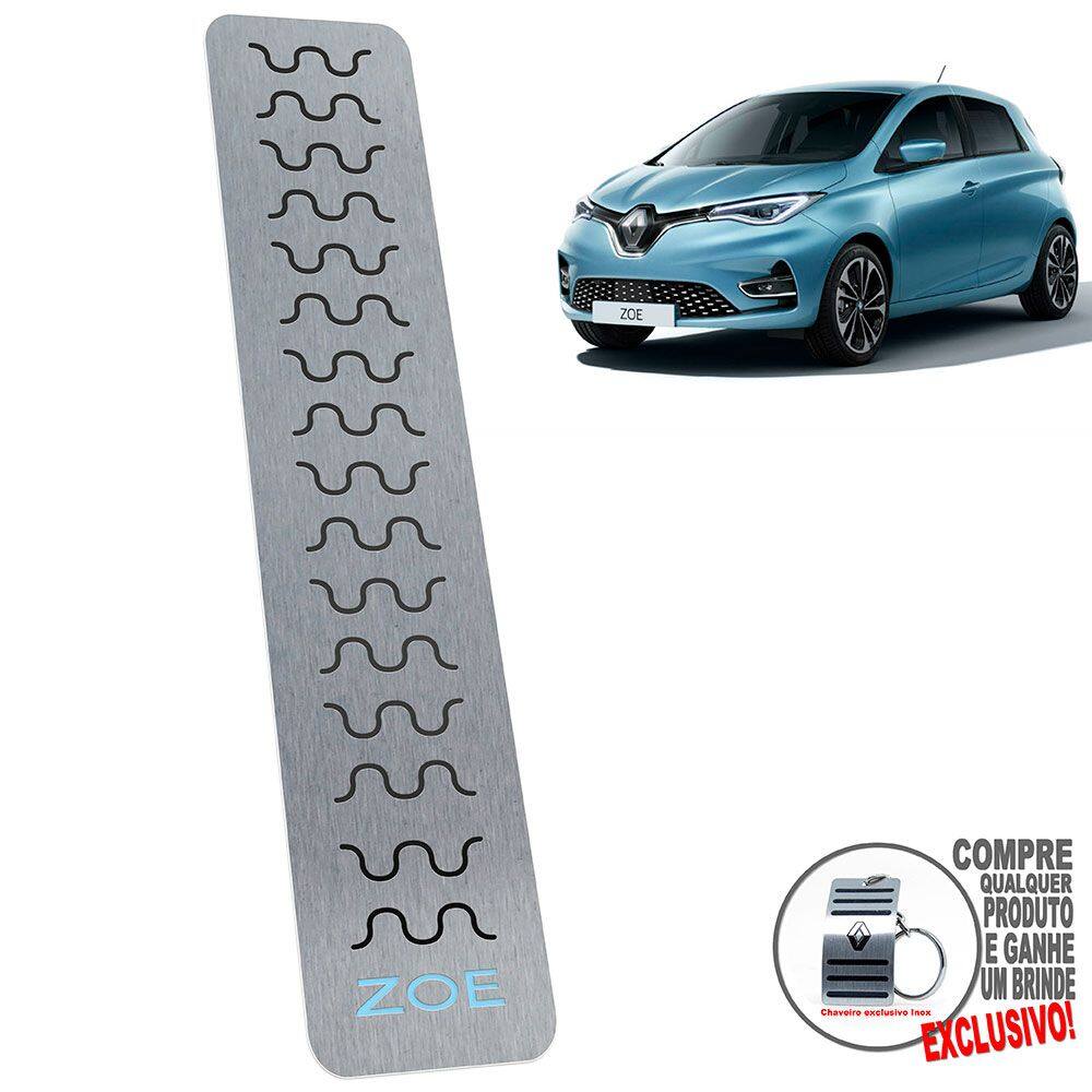 Descanso De Pé Aço Inox Renault Zoe Preto