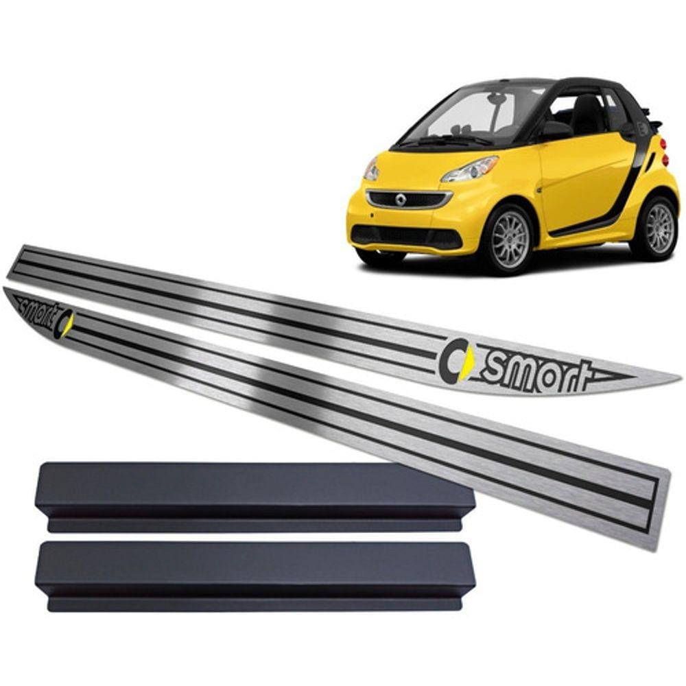 Soleira Smart Fortwo 2009 Até 2019 Preto Baixo Relevo