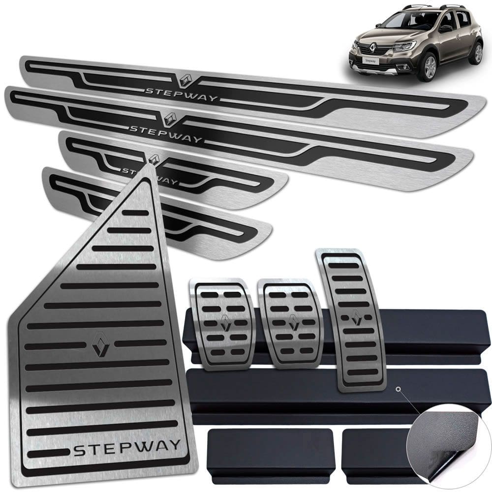 Descanso Pedaleira Manual Soleira Stepway 2020 2021 Preto