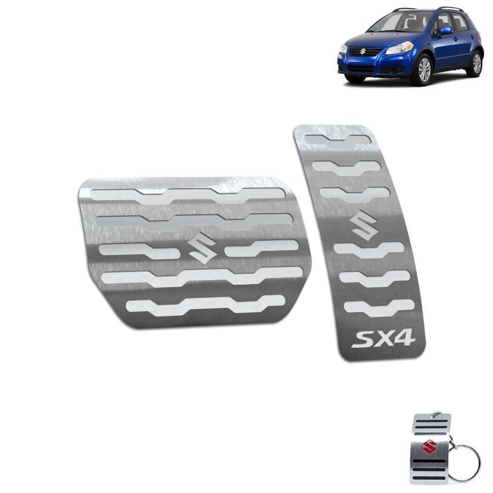 Pedaleira Automático Aço Inox Suzuki SX4 2010 A 2015 Prata