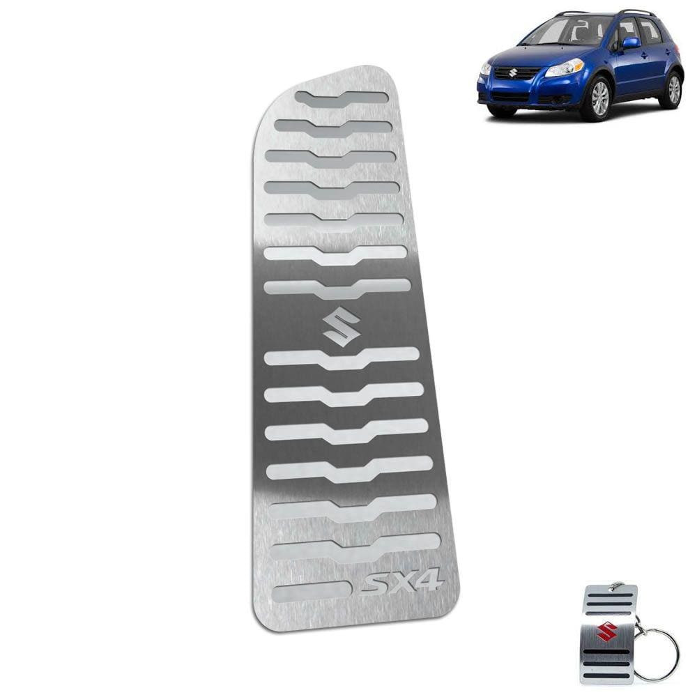 Descanso De Pé Aço Inox Suzuki SX4 2010 A 2015 Prata