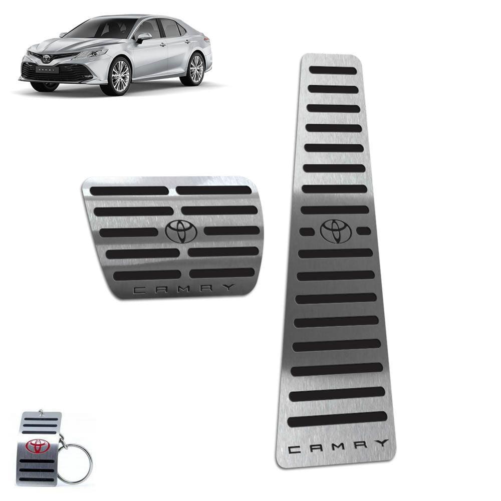 Pedaleira Automático Aço Inox Toyota Camry 2018 A 2020 Preto