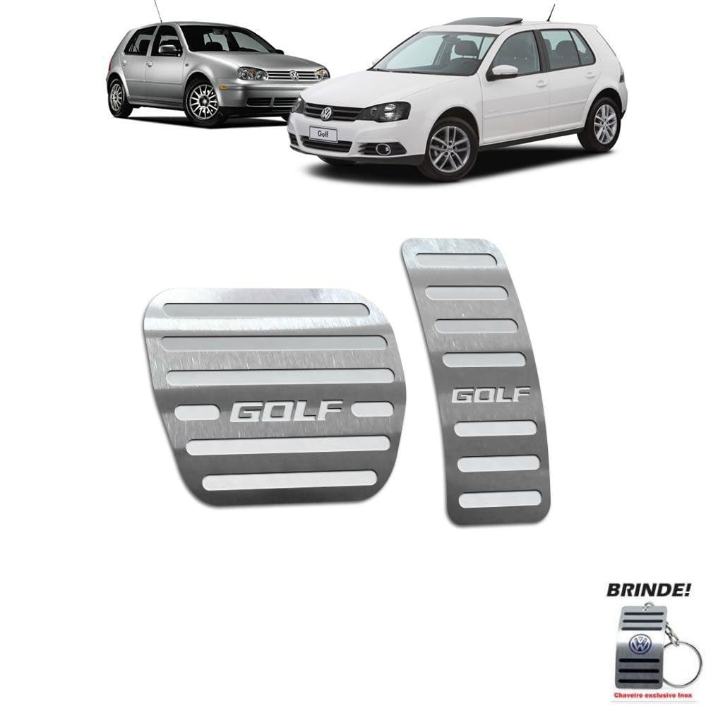 Pedaleira Automático Prata Volkswagen Golf 1999 A 2013