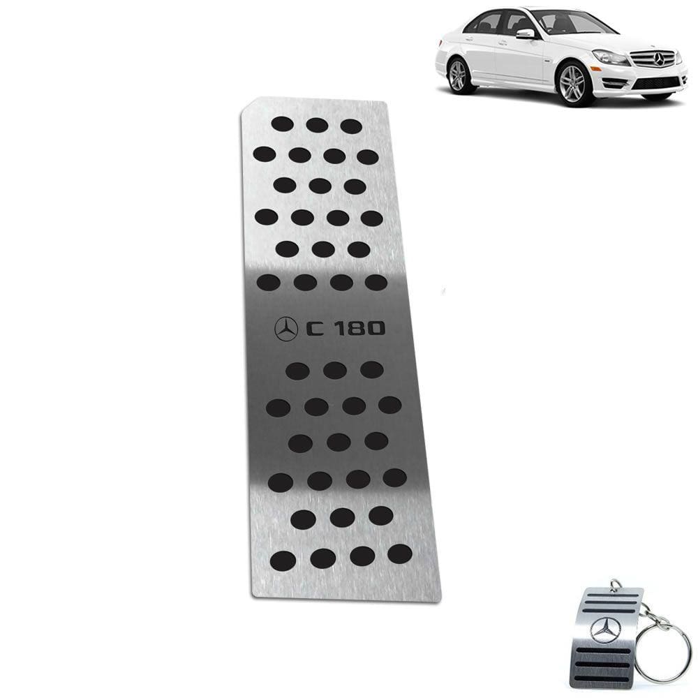 Descanso de Pé Aço Inox Mercedes C180 2012 A 2014 Preto