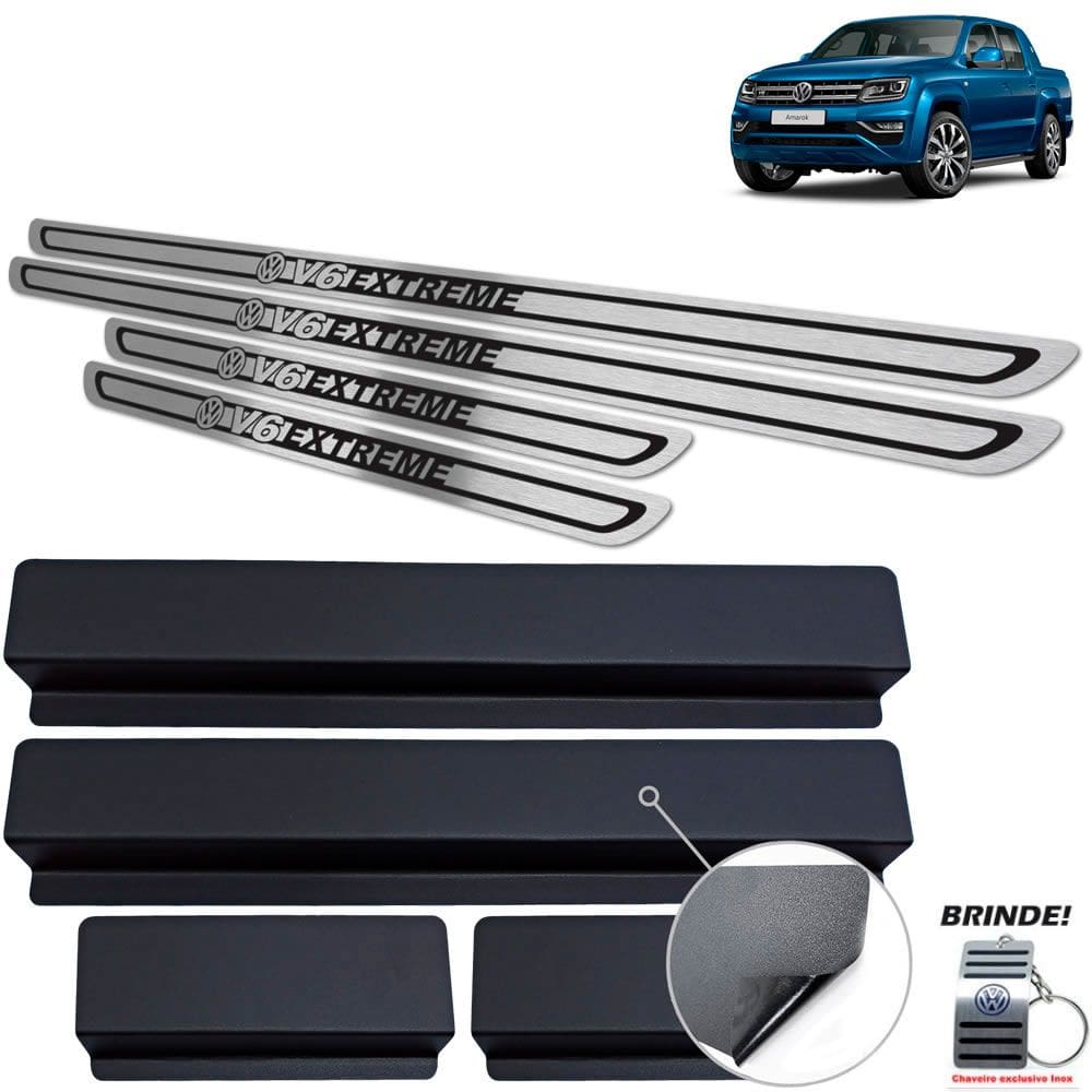 Soleira Amarok V6 Extreme 2018 a 2021 Preto Baixo Relevo