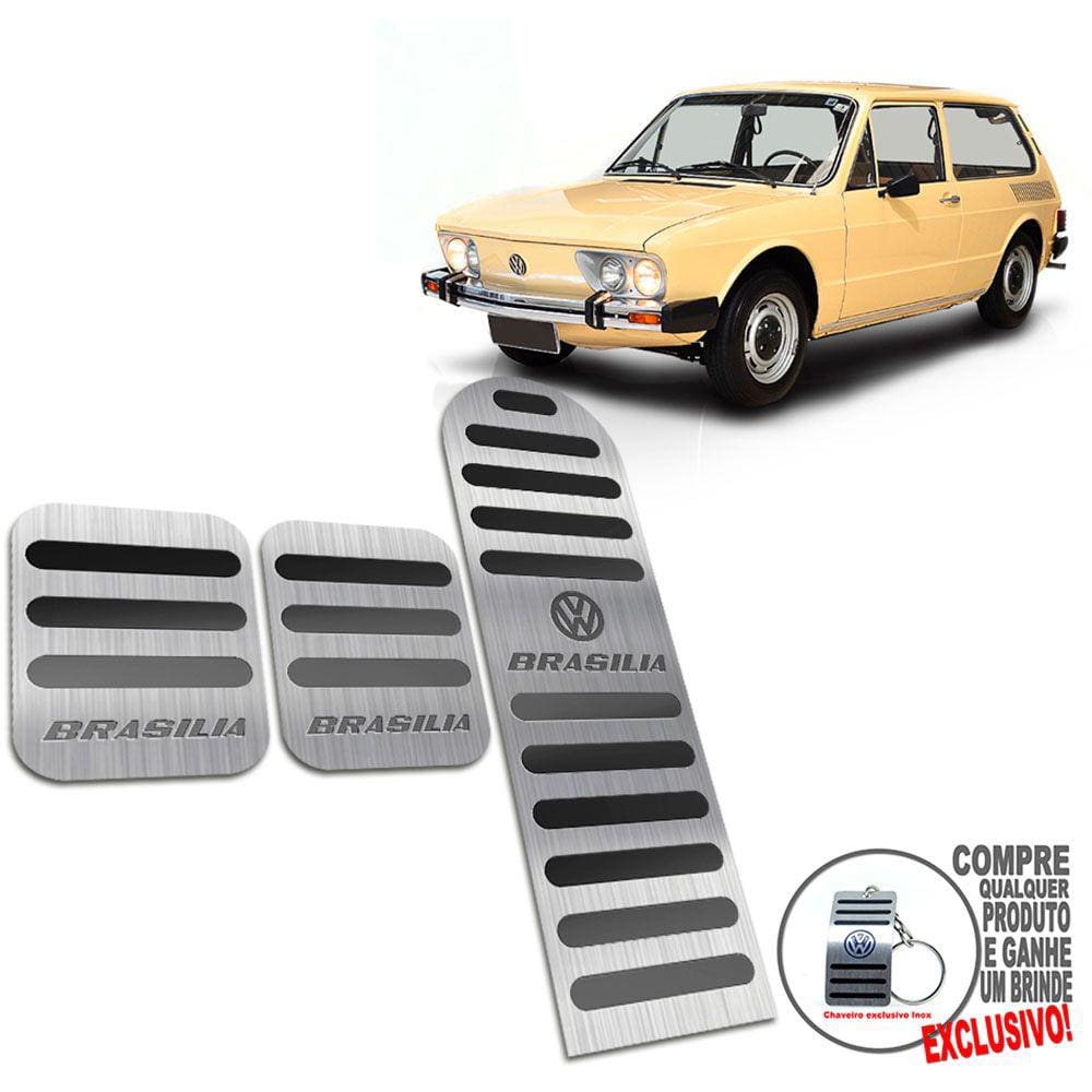 Pedaleira Manual Volkswagen Brasilia 1973 a 1976 Preto