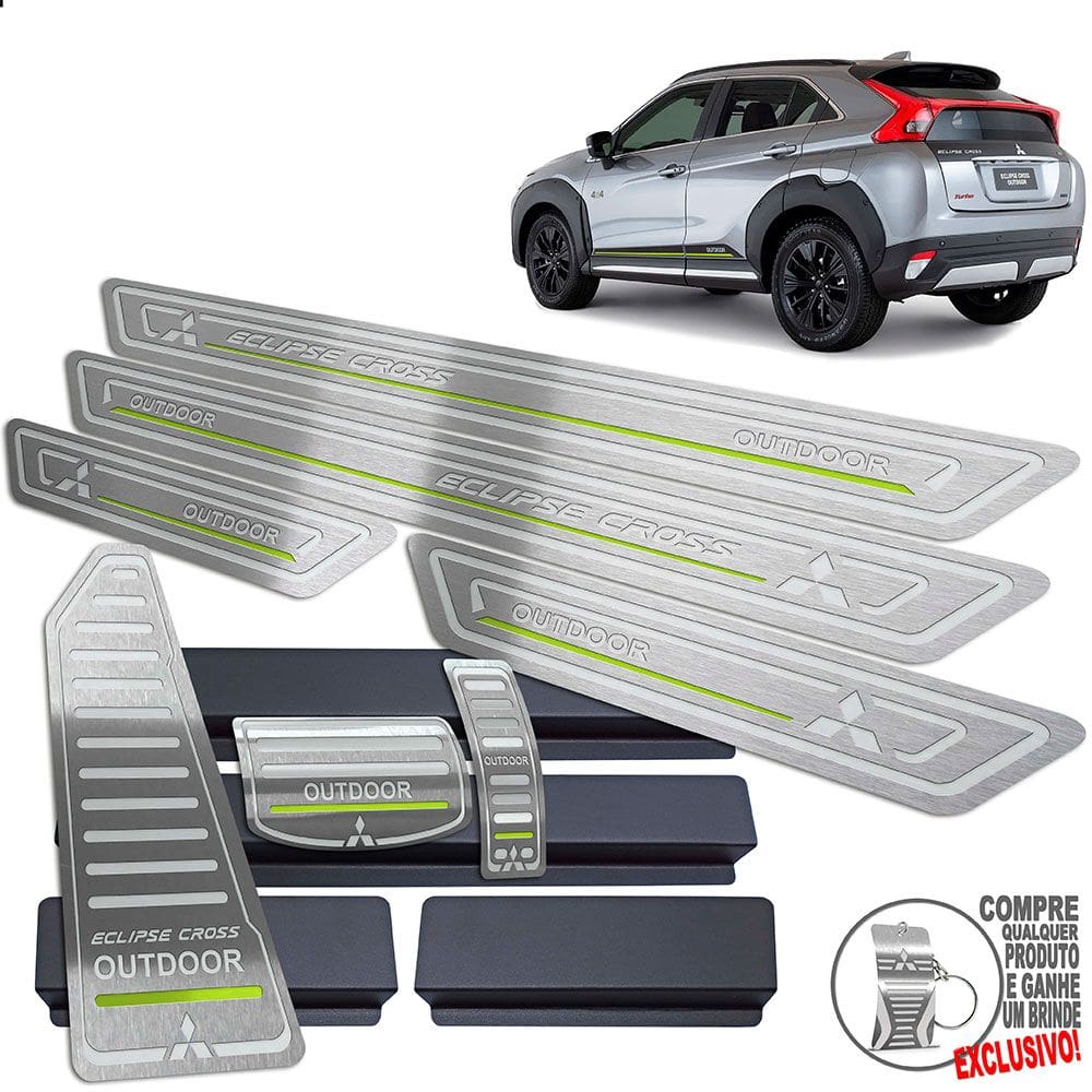 Pedaleira Soleira Descanso Prata Eclipse Cross Outdoor
