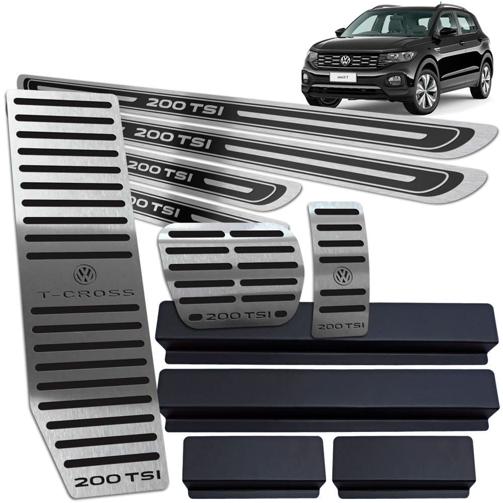 Descanso Pedaleira Auto. Soleira T-Cross 200 TSI Preto AR