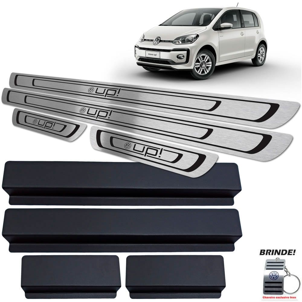 Soleira Gravação Preto Baixo Relevo Volkswagen Up 2014 2020