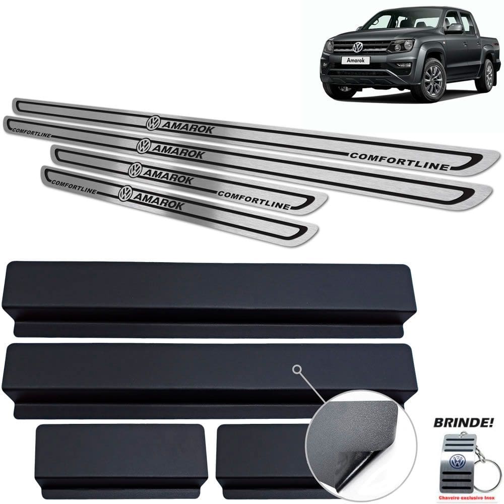 Soleira Amarok Comfortline 2019 2020 Preto Baixo Relevo