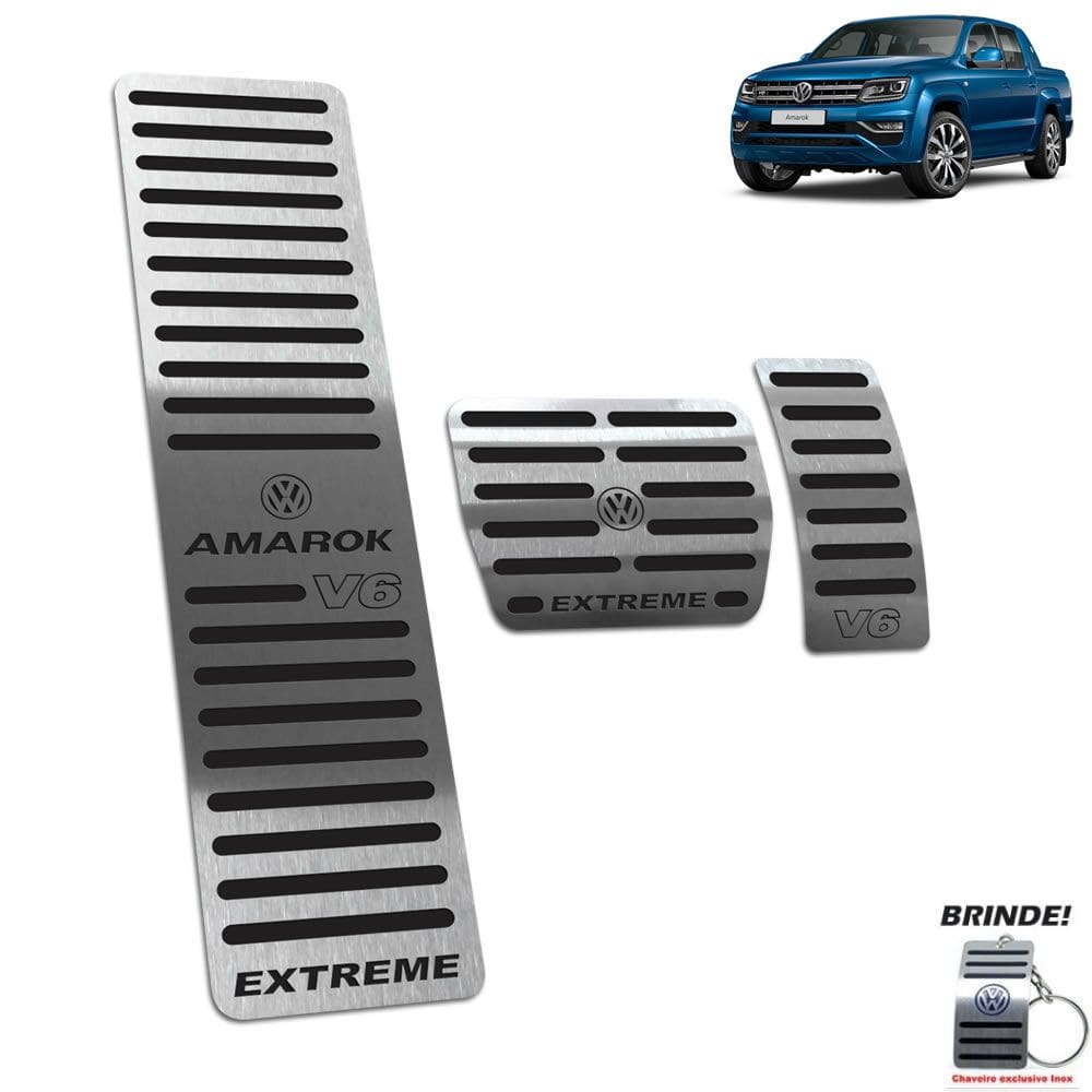 Descanso + Pedaleira Amarok V6 Extreme 2018 a 2021 Preto