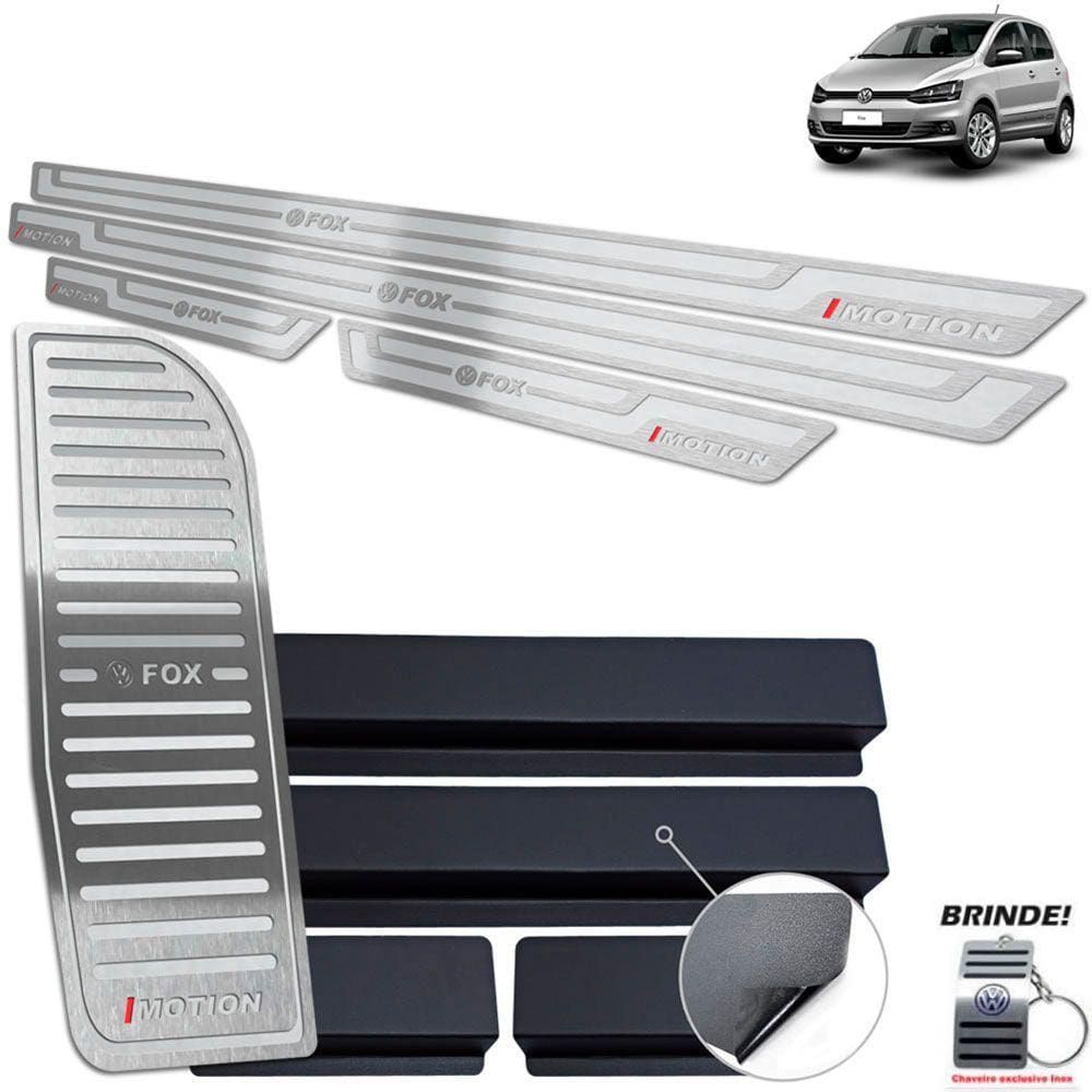 Soleira + Descanso Fox I-Motion 2015 2020 Prata Alto Relevo