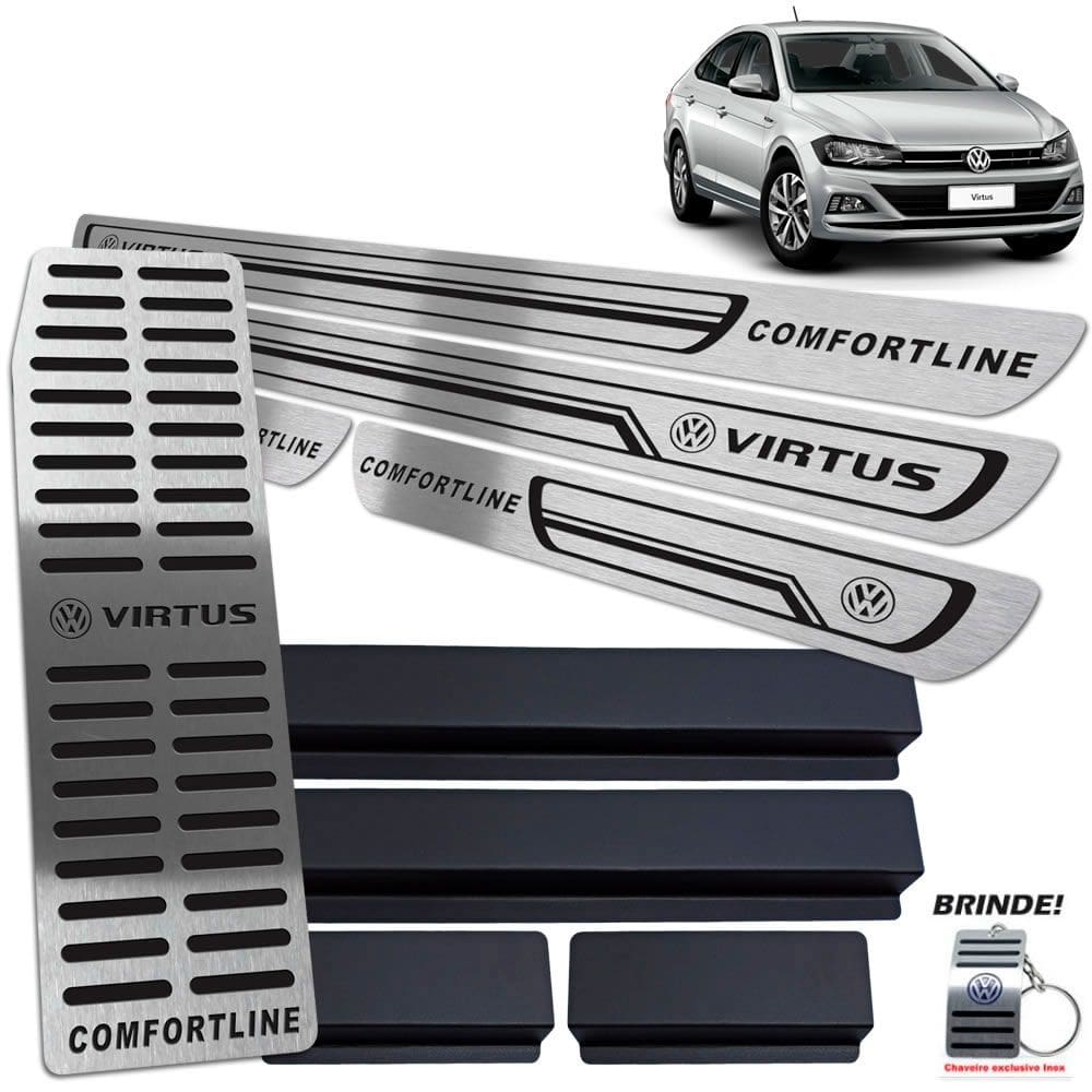 Descanso + Soleira Preto BR Virtus Comfortline 2018 a 2020