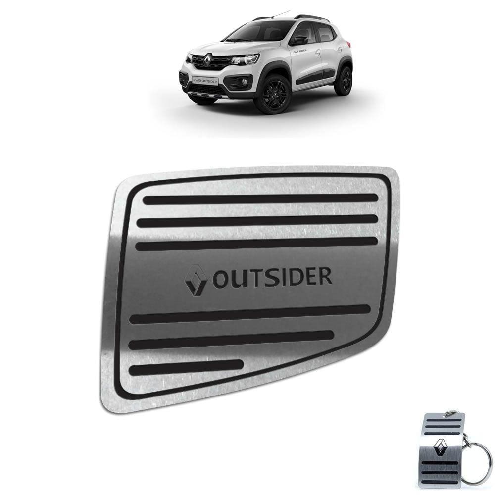 Descanso De Pé Aço Inox Renault Kwid Outsider Preto