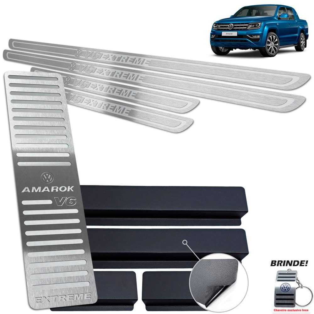 Descanso Soleira Amarok V6 Extreme 18 21 Prata Baixo Relevo