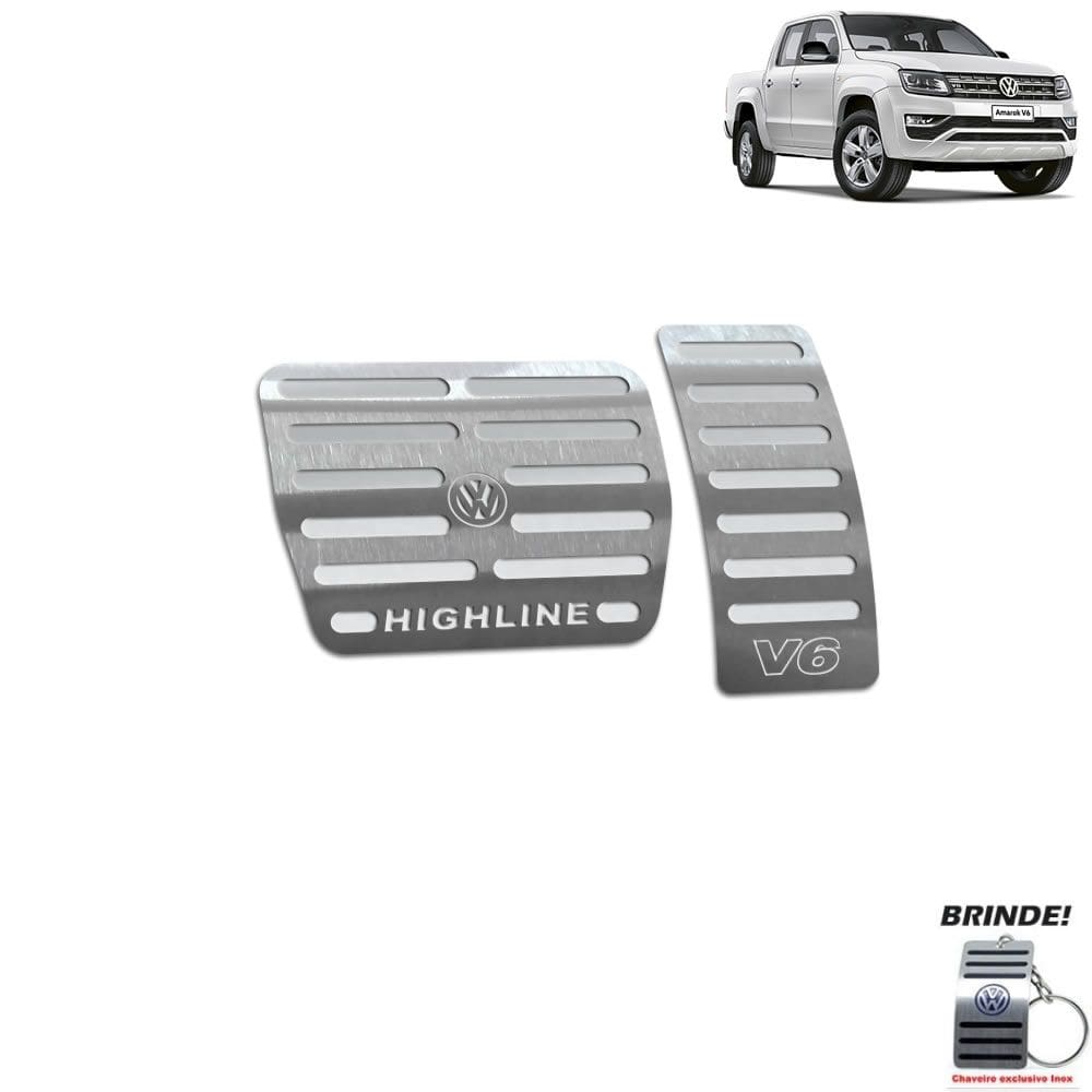 Pedaleira Automático Amarok V6 Highline 2018 a 2020 Prata