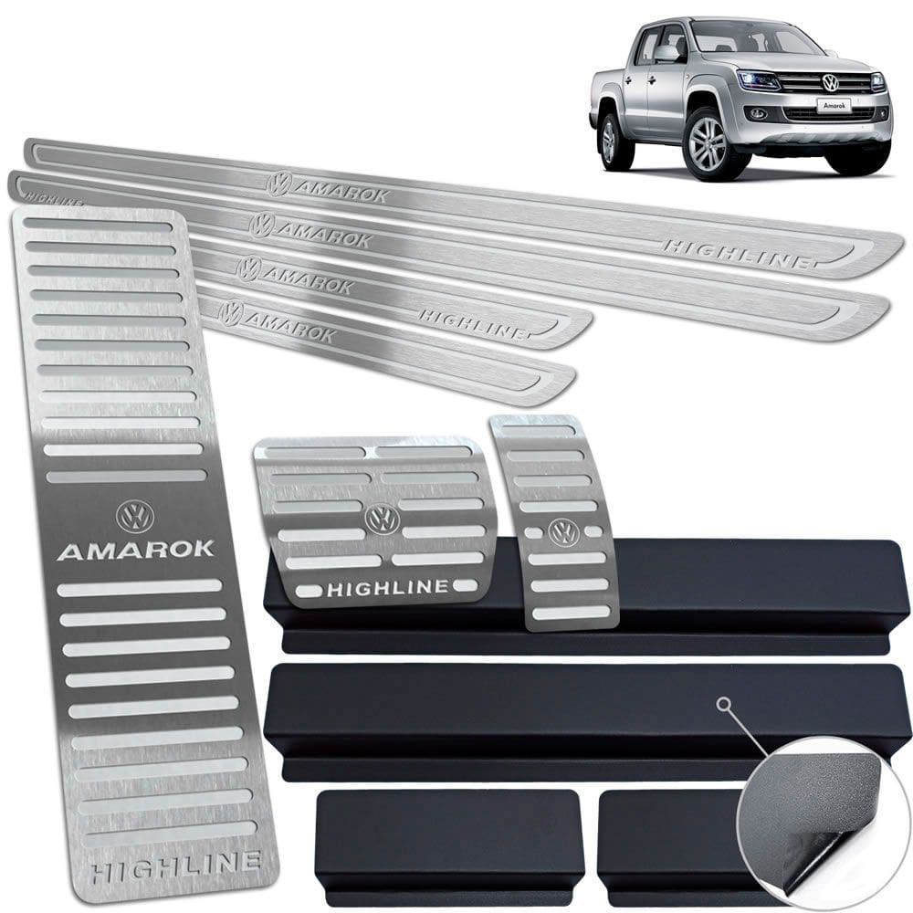 Pedaleira Soleira Descanso Prata Amarok Highline 2016 A 2020