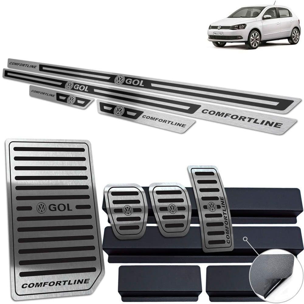 Descanso Pedaleira Soleira Gol Comfortline G6 G7 Preto