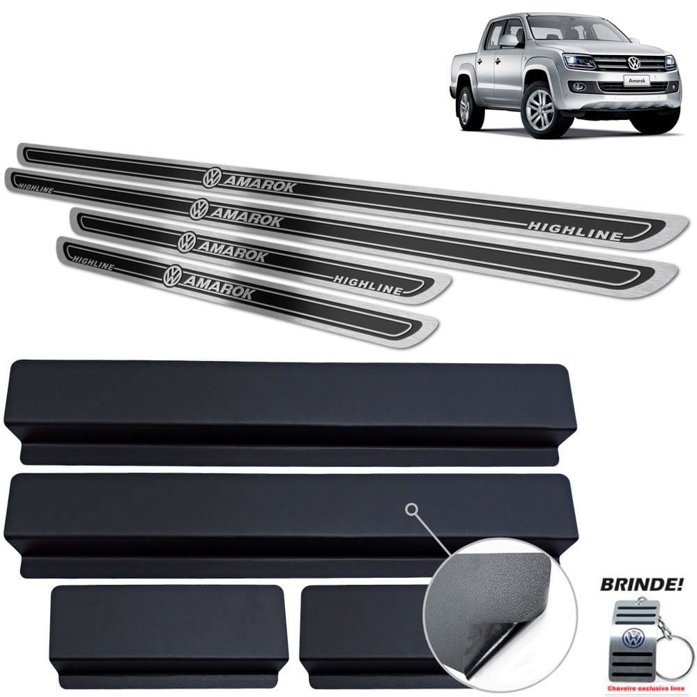 Soleira Amarok Highline 2016 A 2020 Preto Alto Relevo