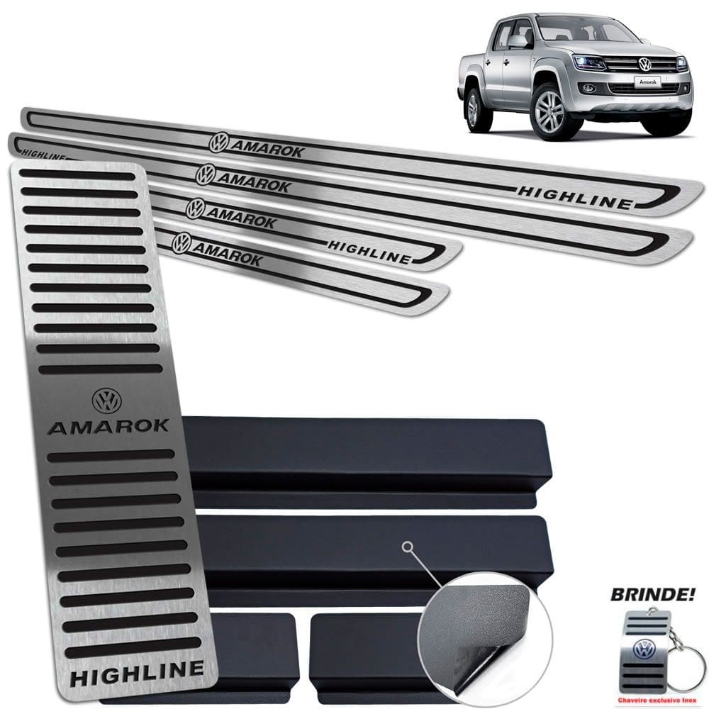 Descanso Soleira Amarok Highline 2016 20 Preto Baixo Relevo