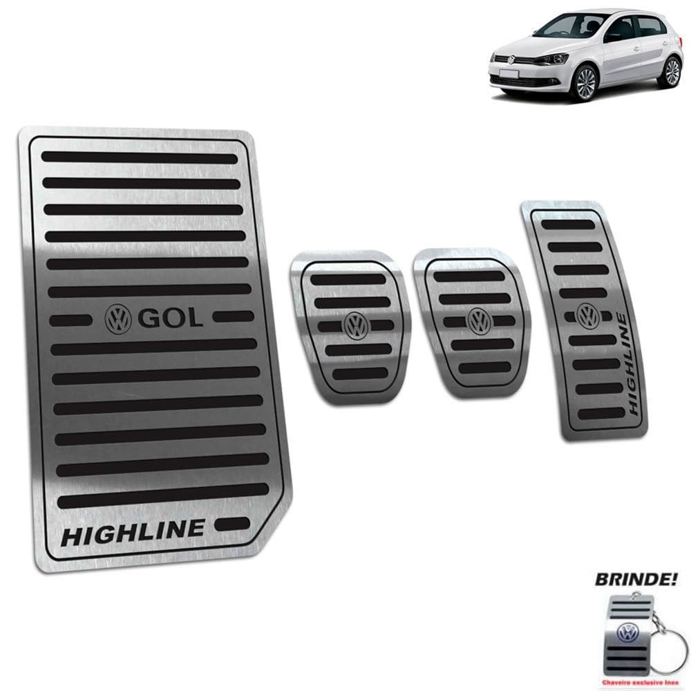 Descanso + Pedaleira Manual Gol Highline G6 G7 Preto