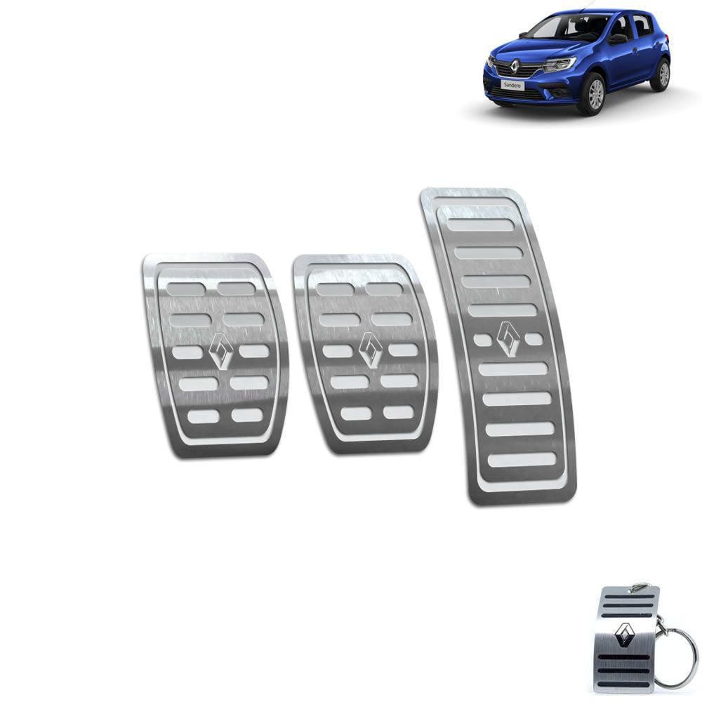 Pedaleira Manual Aço Inox Renault Sandero 2020 Prata