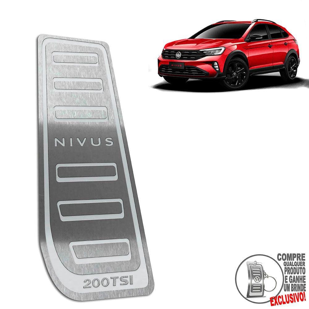 Descanso De Pé Aço Inox Volkswagen Nivus Highline Prata