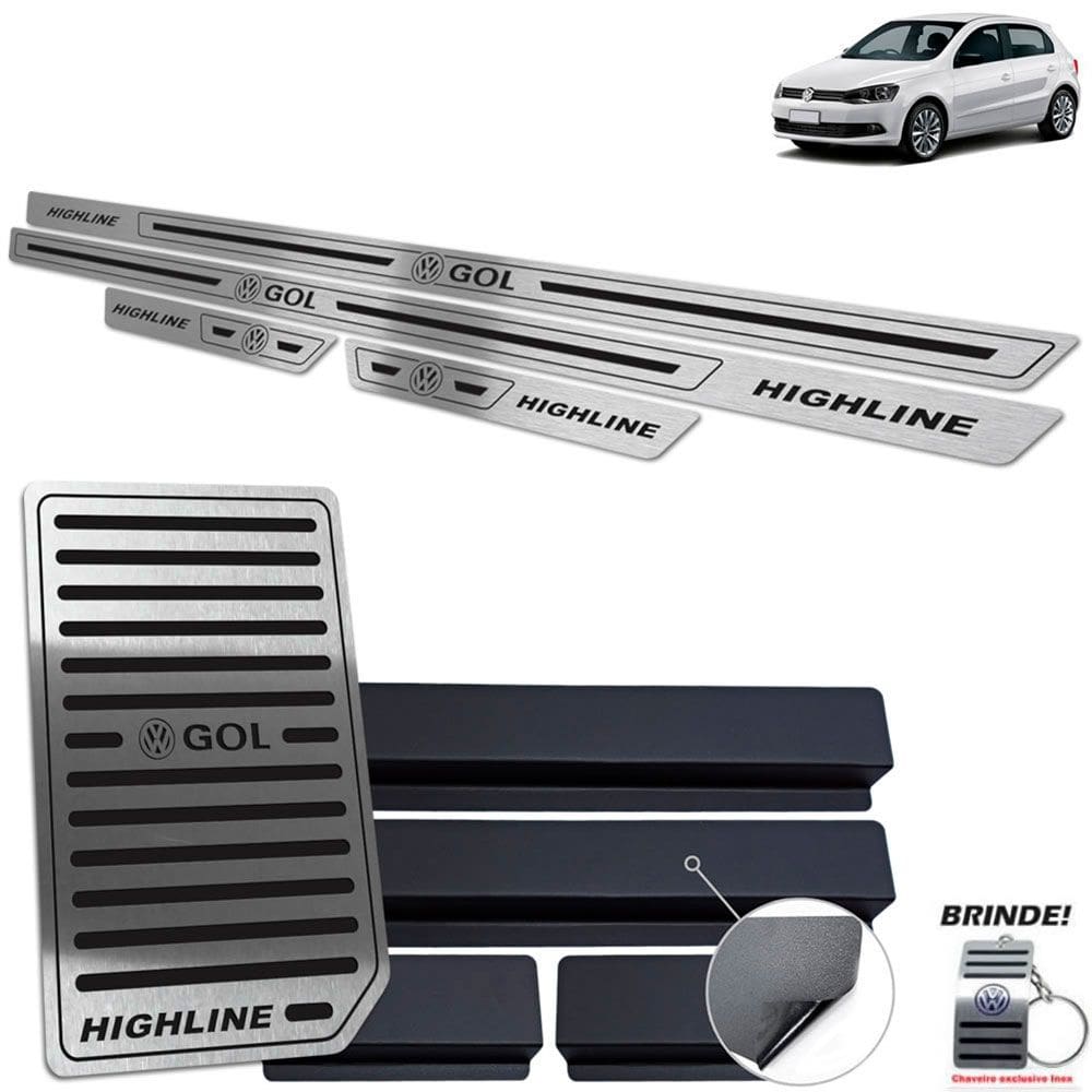 Descanso + Soleira Preto Baixo Relevo Gol Highline G6 G7