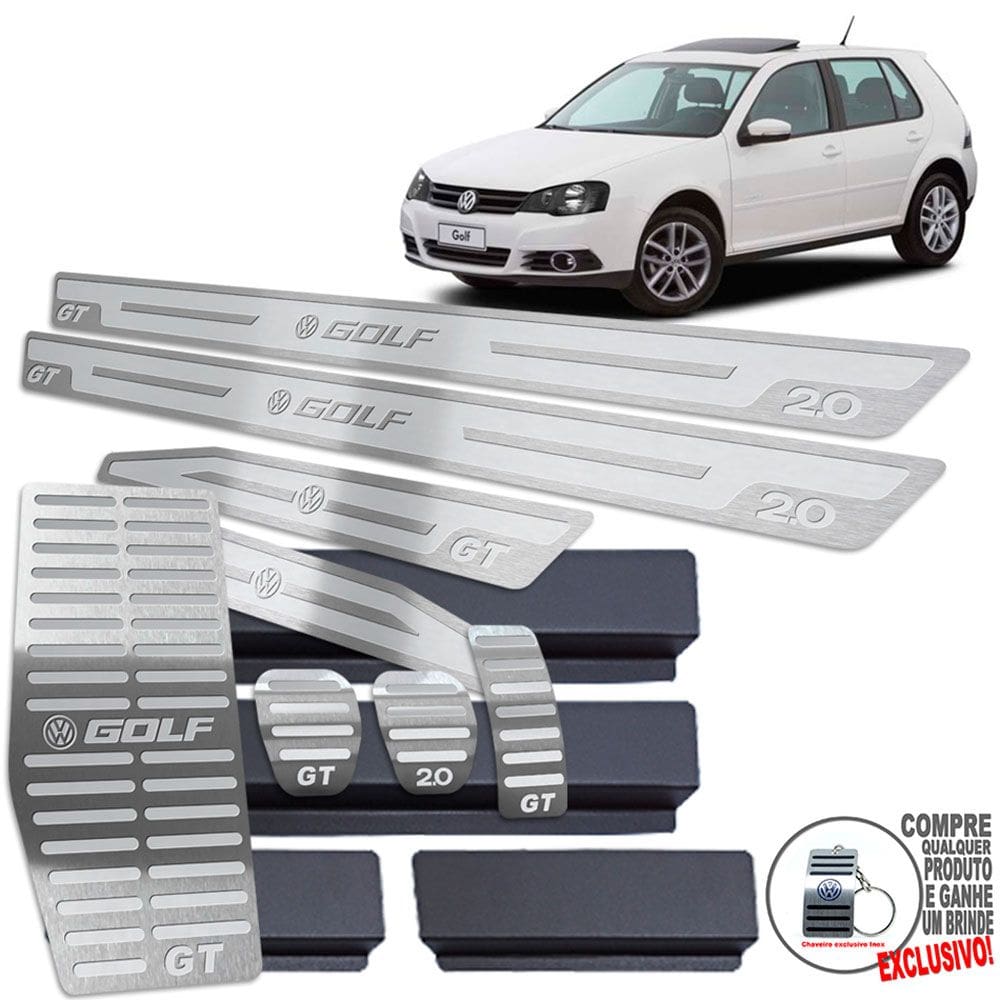 Descanso Pedaleira Manual Soleira Golf Gt 2007 A 2013 Prata