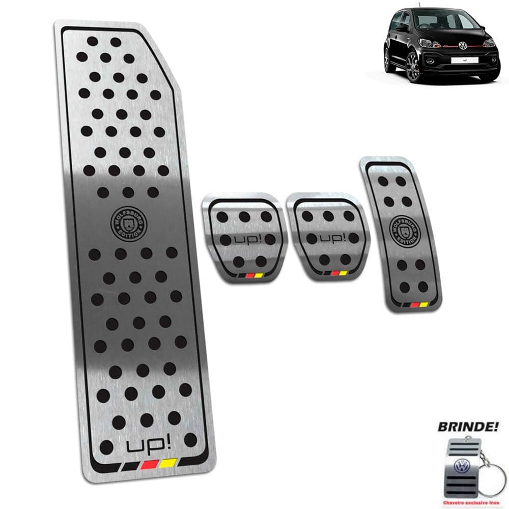 Descanso + Pedaleira Manual Preto Up Wolfsburg Ed