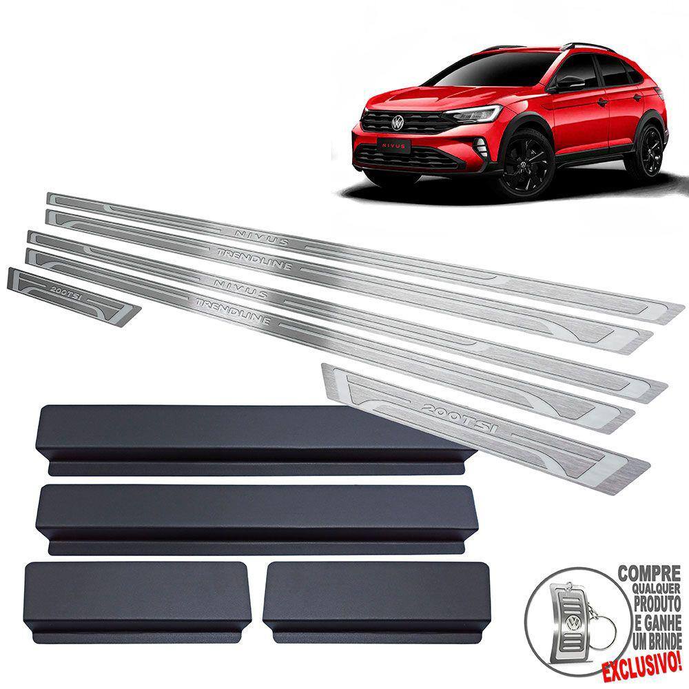 Soleira Volkswagen Nivus Trendline Prata Baixo Relevo