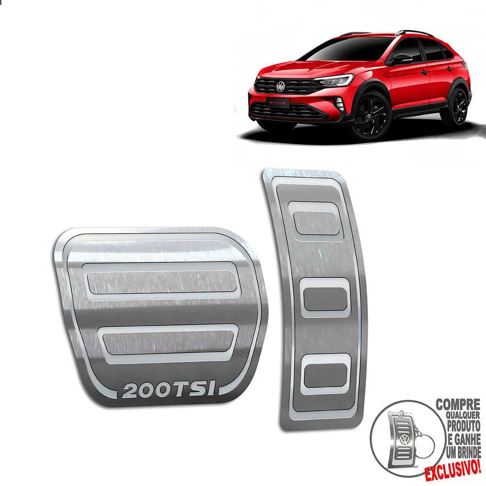 Pedaleira Automático Volkswagen Nivus Comfortline  Prata