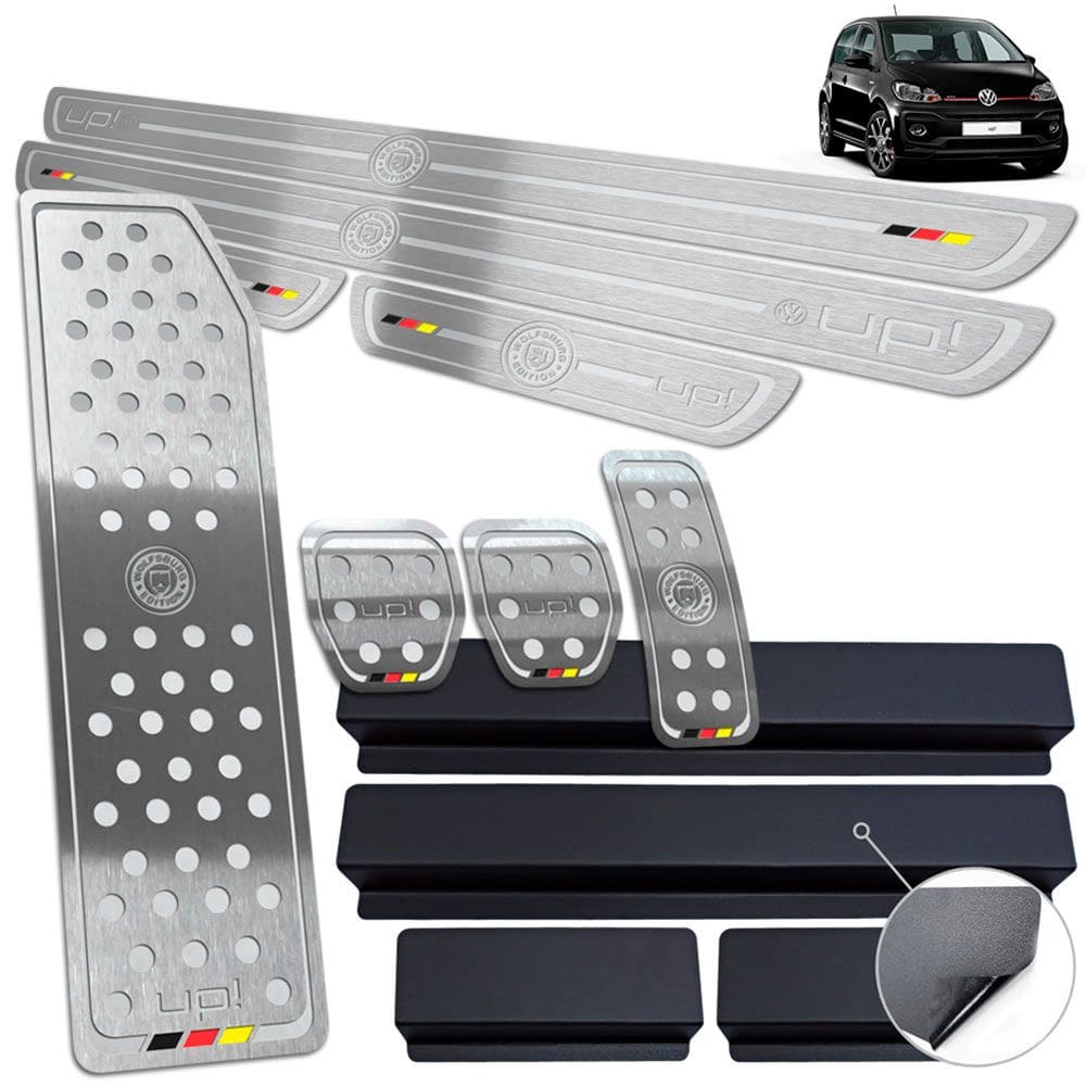 Pedaleira Manual Soleira Descanso Prata Up Wolfsburg