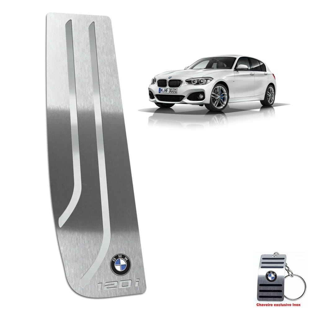 Descanso De Pé Em Inox Bmw 120i 2010 A 2019 Prata