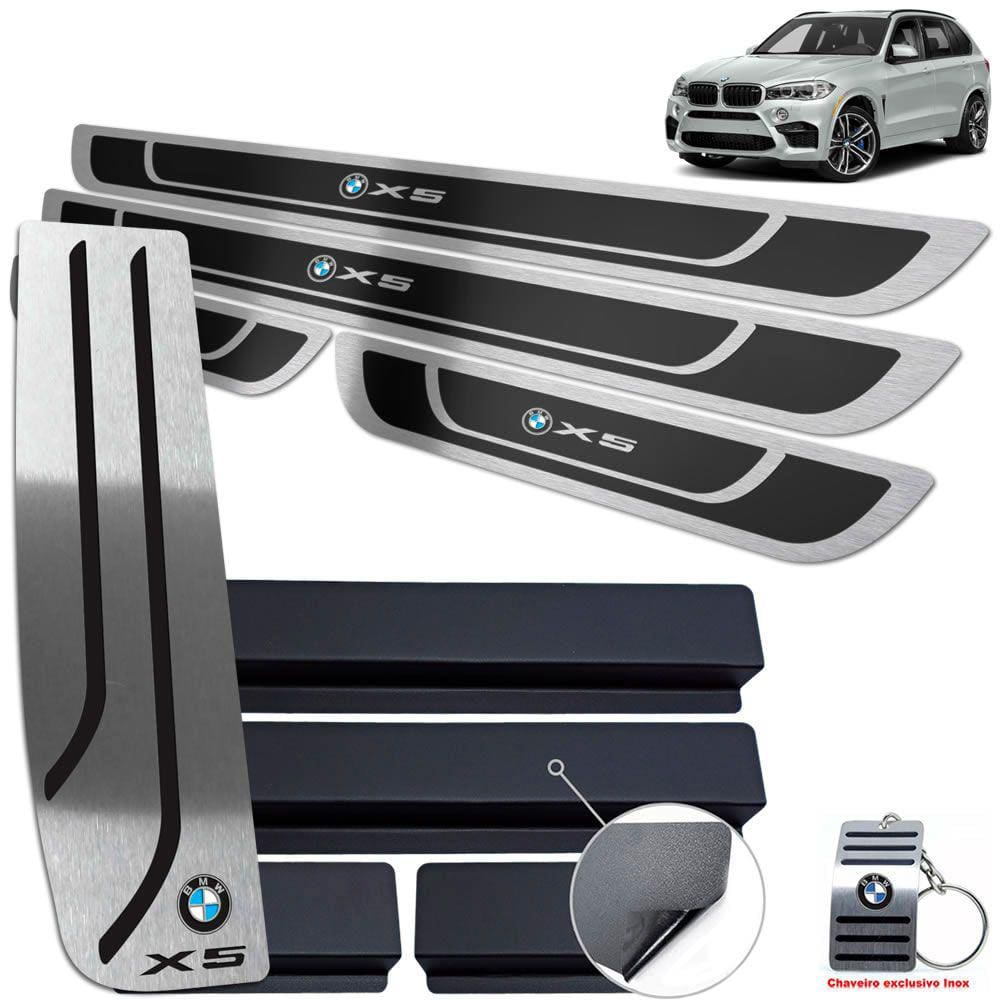 Descanso + Soleira Bmw X5 2015 A 2021 Preto Alto Relevo