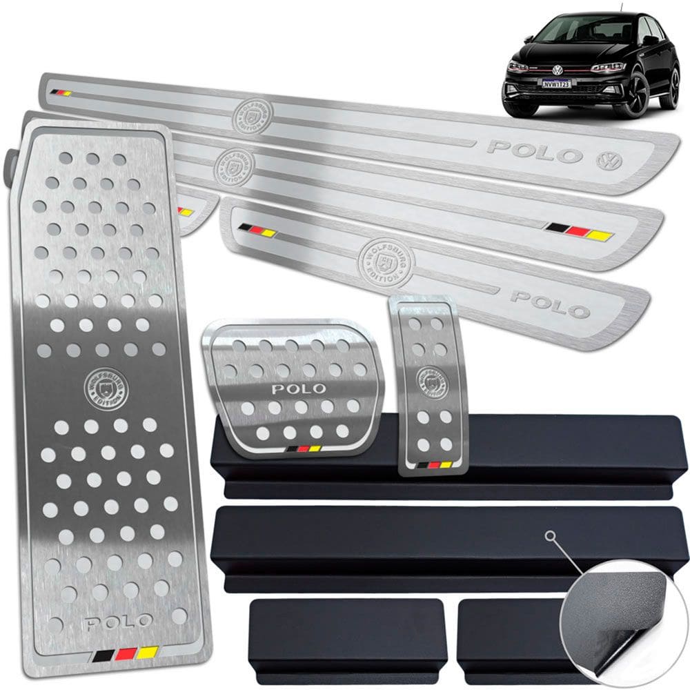 Descanso Pedaleira Automatic Soleira Polo Wolfsburg Ed Prata